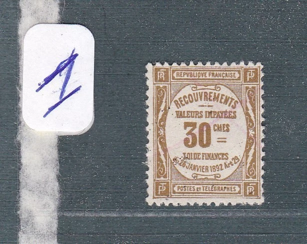 FRANCE MILLÉSIME TIMBRES N° 114 NEUFS* EMIS EN 1900 SIGNÉS PAR EXPERT CHEZ BRUN