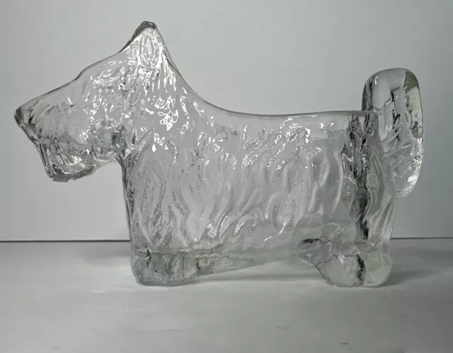 Vintage LE Smith Clear Glass Scottie Dog Creamer 1930’s Cereal Promotion EUC MCM