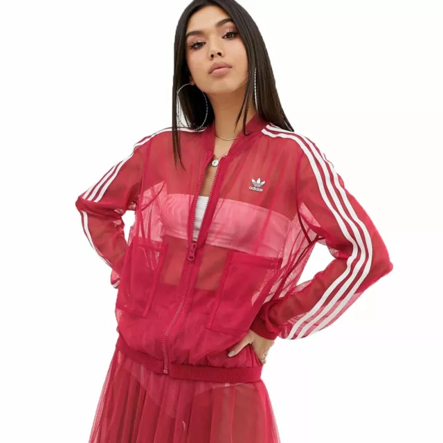 Adidas Originals Donna Superstar Foglie Track Top DV0858 Trasparente Moda Giacca