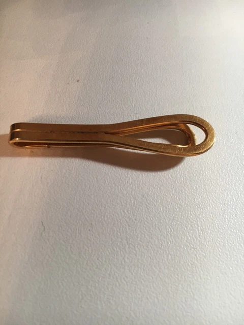 Pince à Cravate Plaquée Or Vintage - Occasion En Très Bon état - Accessoire élégant Pour Homme