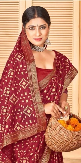 Indiano Pakistano Sari Camicetta per Donna Stampato Bollywood Arte Seta Saree