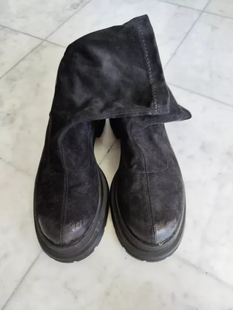 Bottine cuir et daim noir taille 40