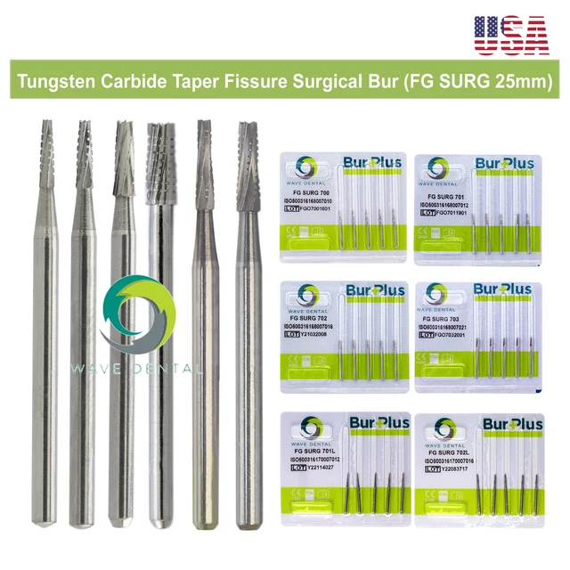 Wave Dental Carbide Surgical Burs For High Speed Handpiece FG SURG 700 701 702L