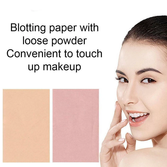 Papel en polvo de maquillaje papel absorbente de aceite papel en polvo suelto 50 piezas F9J8