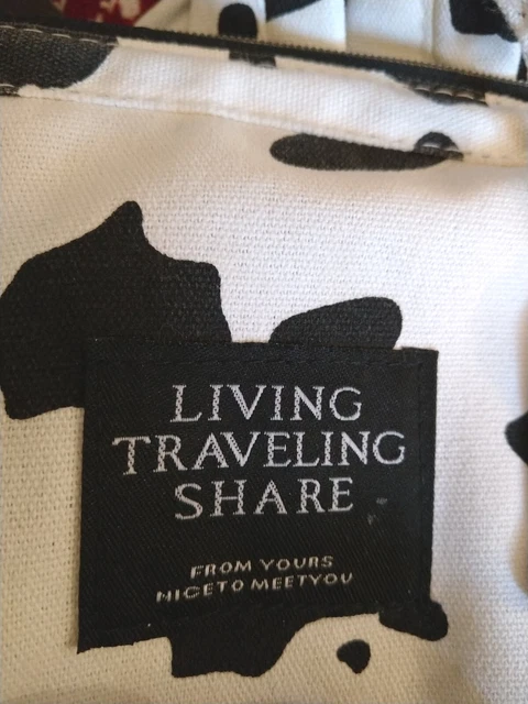 Giving Traveling Share Cow Print Backpack Diaper Bag 14" tall 8