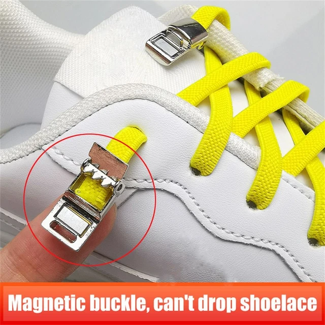 Photo inspiration: Gallery Detail: Save Time No Tie Shoelaces Shoelace Lock Magnetic Buckle Elastic