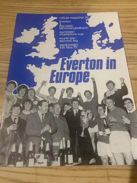 Everton V Borussia Monchengladbach Euro Champions Cup R2 L2 1970. GC