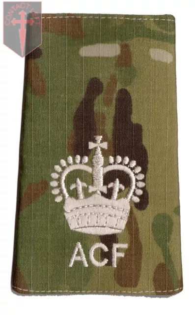 Pair Multicam MTP ACF Sergeant Major WO2 RANK SLIDES ( Cadets Army Cadet Force