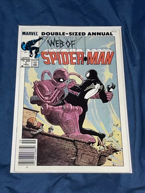 Web of Spider-Man Annual #1 (Marvel Comics, 1985) Double Sized, Black Costume