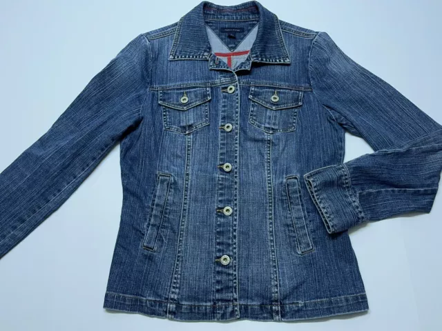 Womens Tommy Hilfiger Blue Jean Jacket Denim  Size Medium Vintage 2009