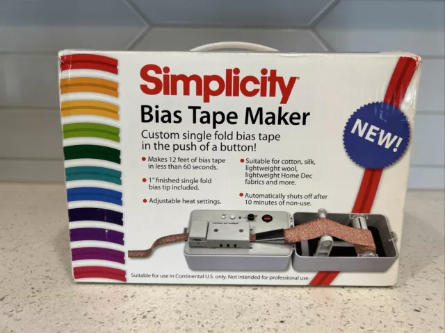 Simplicity 881925 Bias Tape Maker Open Box Brand New In Box 2009 Simplicity 881925 Bias Tape Maker Open Box Brand New In Box 2009