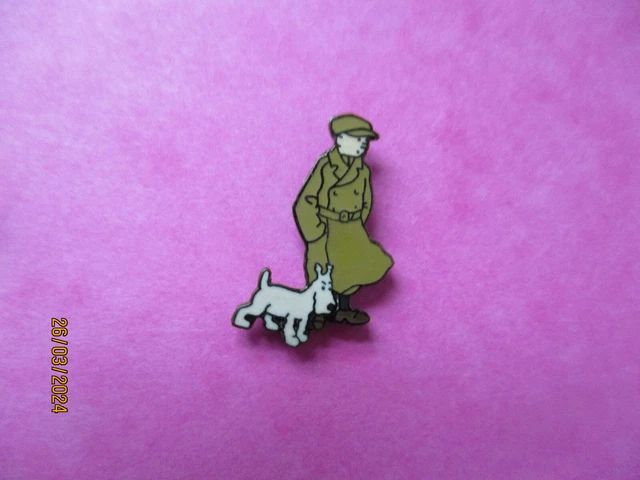 Large Luxury Tintin Pine Licked By Milou Hergé Dimensions 5.7/4Cm High