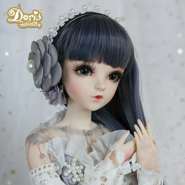 BJD Doll 1/3 Ball Jointed Girl Dolls Wig Clothes Dress Face Makeup Toy FULL SET