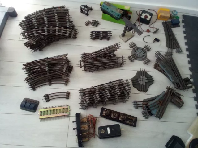 Gros lot trains rails Jep SNCF Hornby échelle 0 Meccano Marklin BB-8051 loco