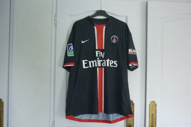 Maillot Domicile Paris Saint Germain 2007/2008 - Taille L - Occasion En Bon état - Marque Nike - Sponsor Abîmé