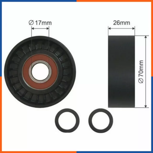 Galet tendeur de courroie d'accessoire pour BMW | WG1252602, 1222566, 55070