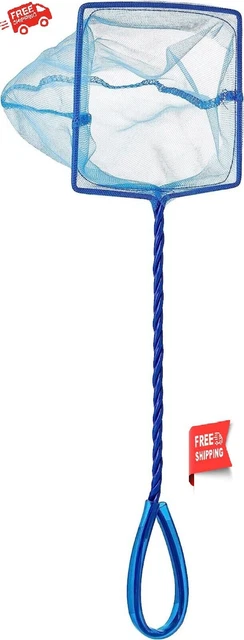 Marina 4-Inch Blue Fine Nylon Net with 10-Inch Handle, Aquarium Maintenance Tool