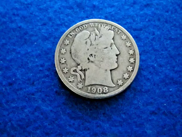 1908 D Barber Silver Half Dollar - Nicer Grade Circulated