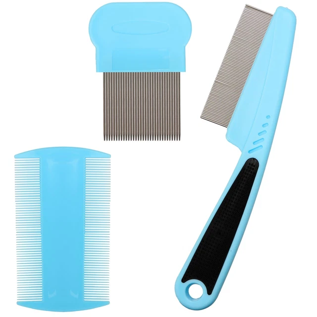 Pet Grooming Comb Set - Flea, Lice, Dog, Cat Combs - 3 Pack