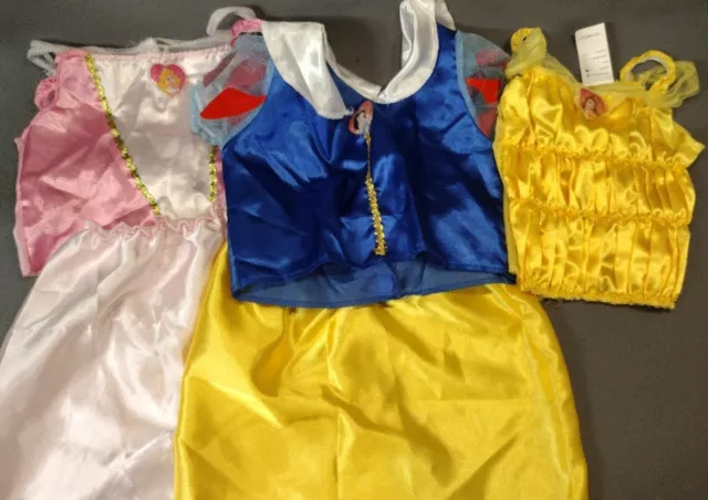 3 Disney Princess costumes Belle Sleeping Beauty Snow White  Girls Halloween