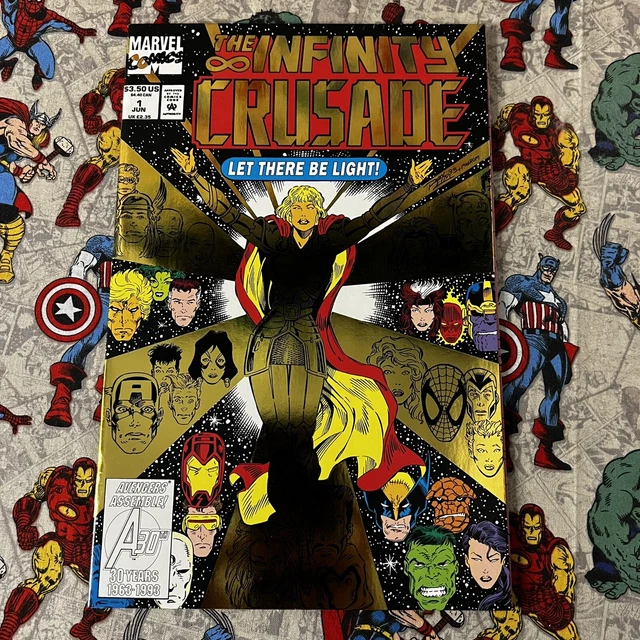 INFINITY CRUSADE #1 & 4 GOLD FOIL COVER Marvel Comics Adam Warlock GotG 3 MCU