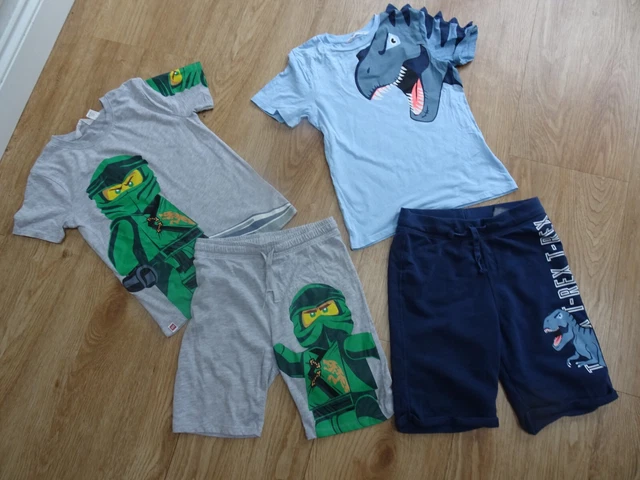 H&M ragazzi 4 pezzi pacchetto vestiti pantaloncini e t-shirt ETÀ 8 - 9 ANNI eccellenti