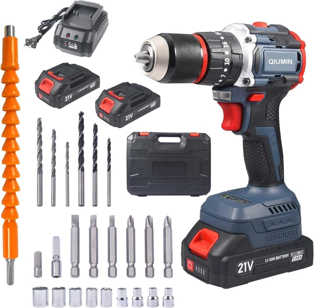 Trapano Avvitatore A Batteria 21V MHPRO - 42Nm Coppia, 2 Batterie 2.0Ah, 14 Accessori - Foto 8