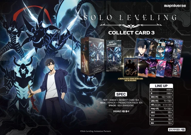 Solo Leveling Stickers Solo Leveling Collect Card Vol.2 Booster Box   Korean TCG, 10 Packs + 1 Promo Pack, Factory Sealed
