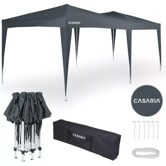 Pavillon 3x6m Faltpavillon Pop-Up Partyzelt Festival Knopfdruck Gartenzelt