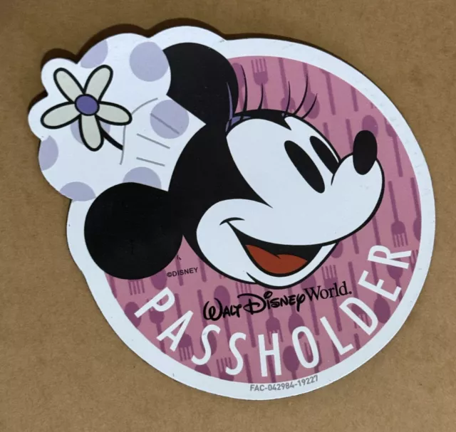 Chef Minnie Magnet 2019 Epcot & Food Wine Disney Annual Passholder - Authentic