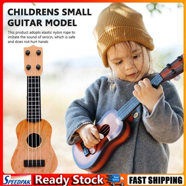 4 String Mini Guitar Musical Instruments Childrens Education Toy (B Yellow)