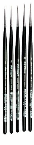 da Vinci Watercolor Series Miniature Detail Paint Brush Set, Russian Red Sable,