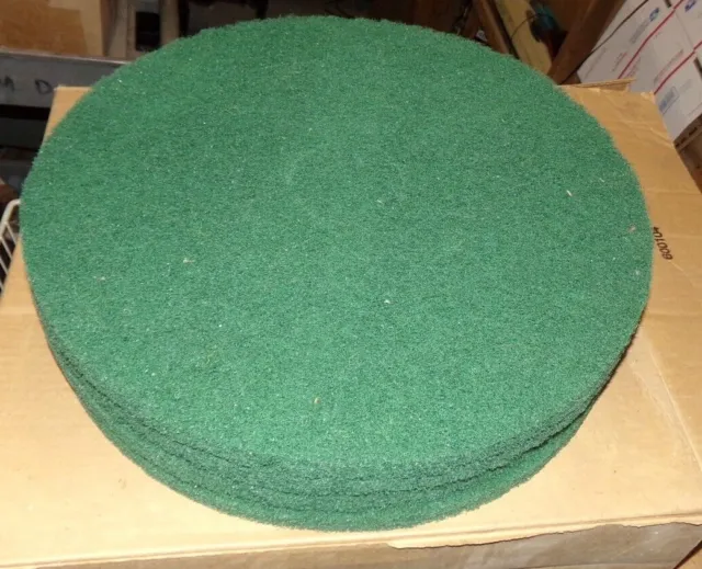 Box Of 4 Green 19" 54263 Green Super Scrub Pad Floor Buffer (Wl84)
