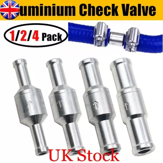 4X 6-12mm Auminium Non Return Check One Way Valve Rollover Breather Fuel Syetem