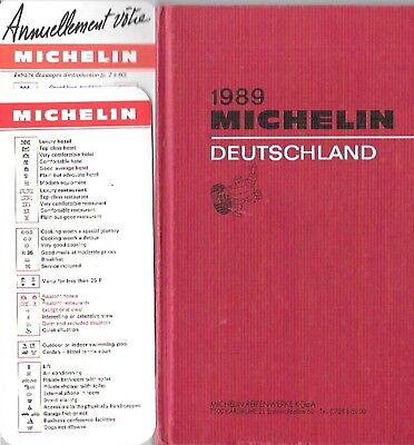 Michelin 1989 Guida Deutschland Germania Turismo
