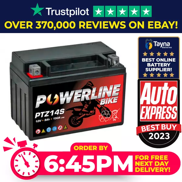 Powerline Benelli TNT 899S Tornado Naked TRE 2010 AGM Battery YTZ14S Compatible