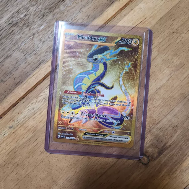 Miraidon EX 253/198 Full Art Gold Secret Rare Card Pokémon Scarlet & Violet  - NM