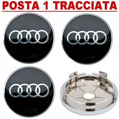 tappo copri mozzo coprimozzo 60 mm per cerchi in lega audi a4 a3 a1 a6 q5 q7 tt