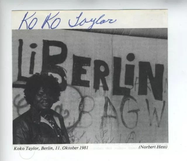 Autographed Koko Taylor Berlin 11 Oktober 1981 Magazine Photo By Norbert Hess