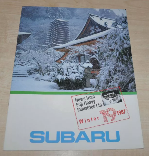 1987 Subaru 19 Magazine Fuji Heavy Industries Brochure Prospekt ENG