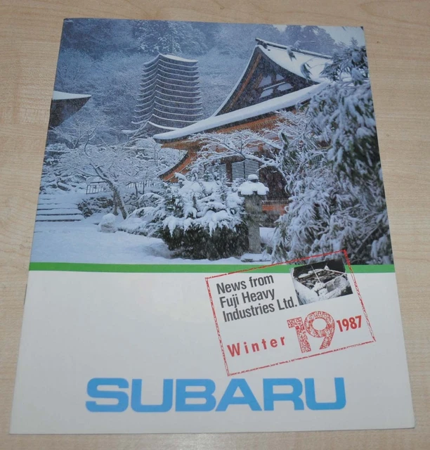1987 Subaru 19 Magazine Fuji Heavy Industries Brochure Prospekt ENG