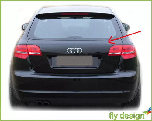 Passend für AUDI A3 Tuning spoiler RS S Line heckspoiler kofferraum lippe SCHWAR