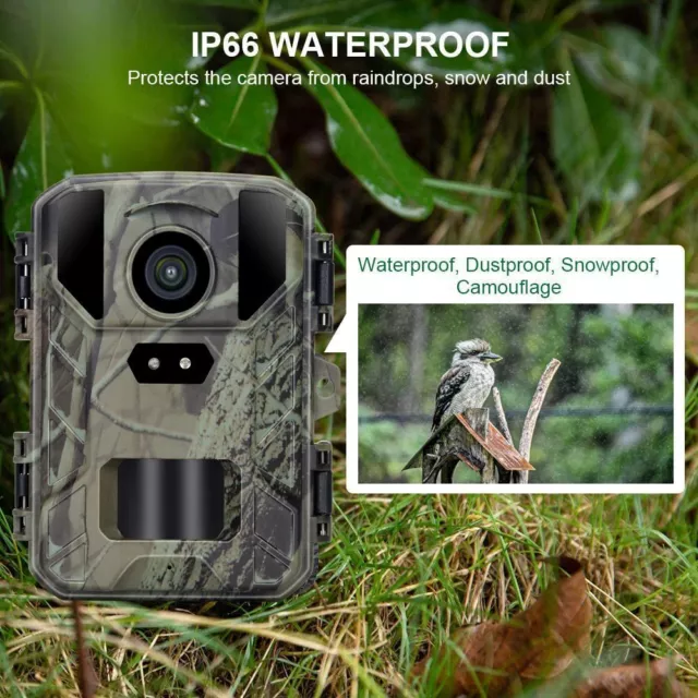 Mini Wildlife Camera 24MP 1080P Trail Game Scouting Cam Night Vision Waterproof