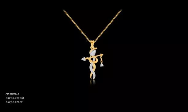 Best Gift Women Muralidhar Diamond Pendant With 18Kt. Gold Chain IGI Certificate