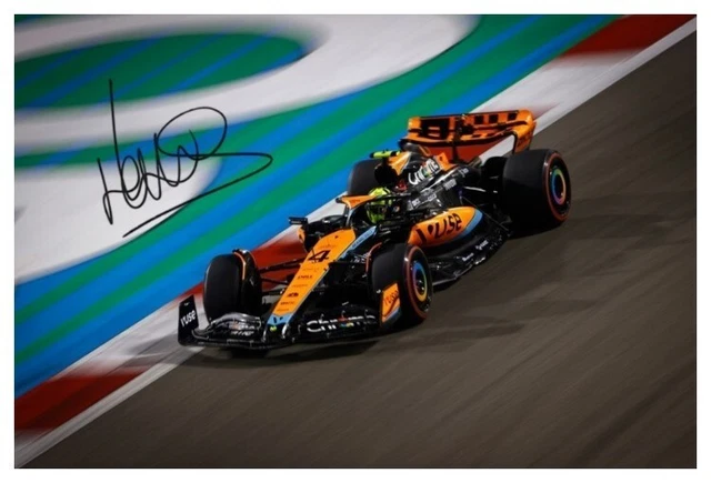 Casque Miniature Signé Lando Norris McLaren F1 2023 - Avec Preuve Photo - Neuf