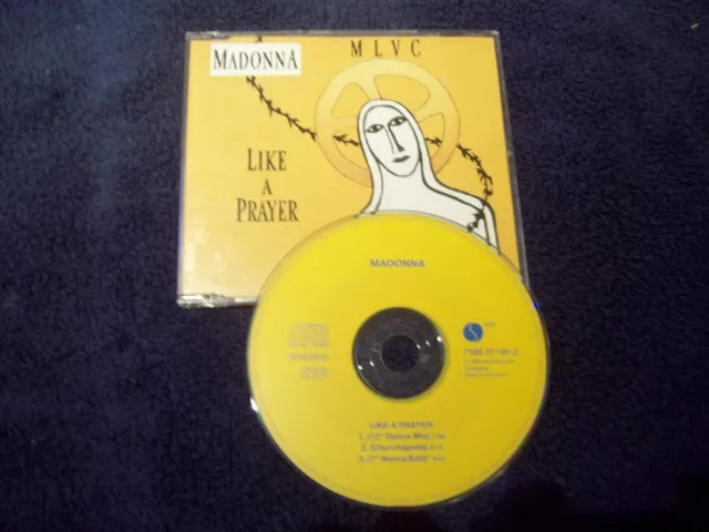madonna like a prayer remix cd single yellow label  rare