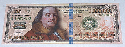 1 ONE MILLION DOLLAR BILL Living Waters Tract Ben Franklin Series 2015 ...