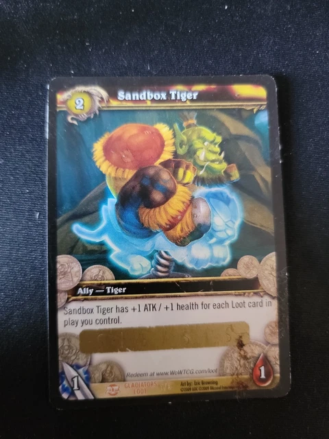 World of Warcraft TCG: Sandbox Tiger Loot Card *Unscratched*