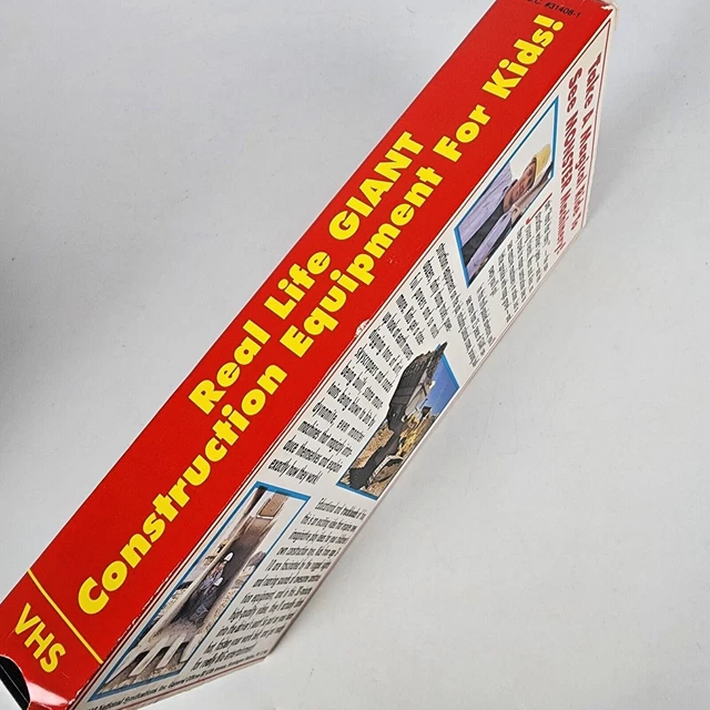REAL LIFE GIANT Construction Equipment For Kids VHS Hard Hat Harry 1993