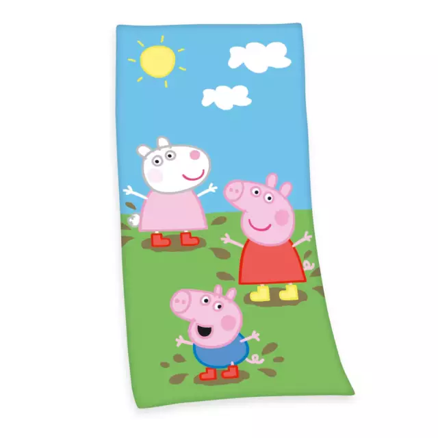 Asciugamano da bagno Peppa Pig Wutz 75x150 telo da spiaggia telo doccia telo in velluto fornello